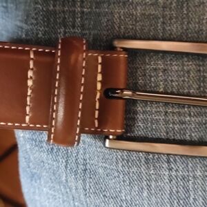 portfolio Perry Ellis Brown Leather Men's Belt 38